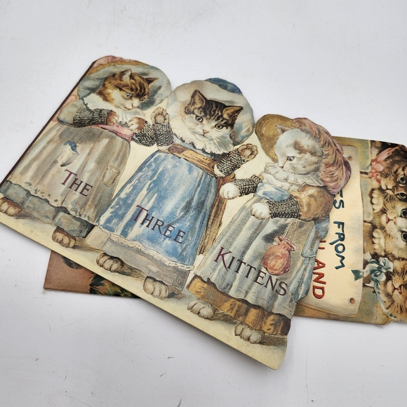2 RARE vintage Tales From Kittenland Book 1992 B.Shackman & Co. cats Victorian - Picture 7 of 10